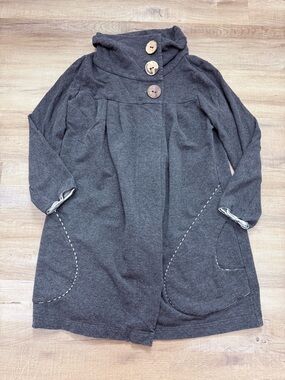 Soft and cozy gray shawl sweater cardigan